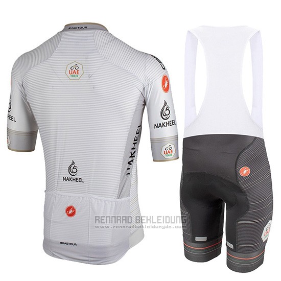 2019 Fahrradbekleidung Castelli Uae Tour Wei Trikot Kurzarm und Overall - zum Schließen ins Bild klicken